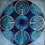 Modrá mandala – olej 2018