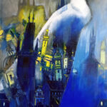 Pražský páv – olej 2023